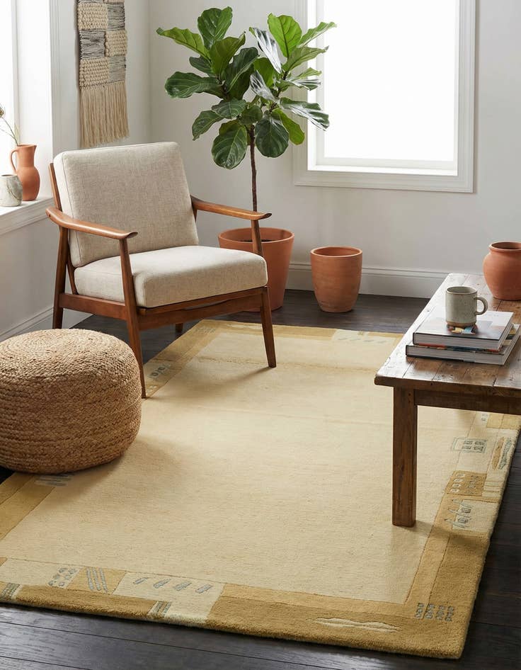 Detail image of  3' 1 x 5' 3  Hand Knotted Nepal Wool Rug