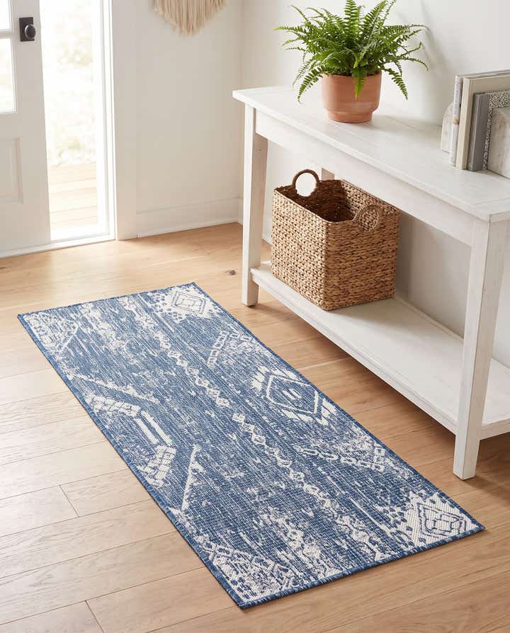 2' x 5' 3 Easy-Clean Bohemian Indoor / Outdoor Runner Rug
