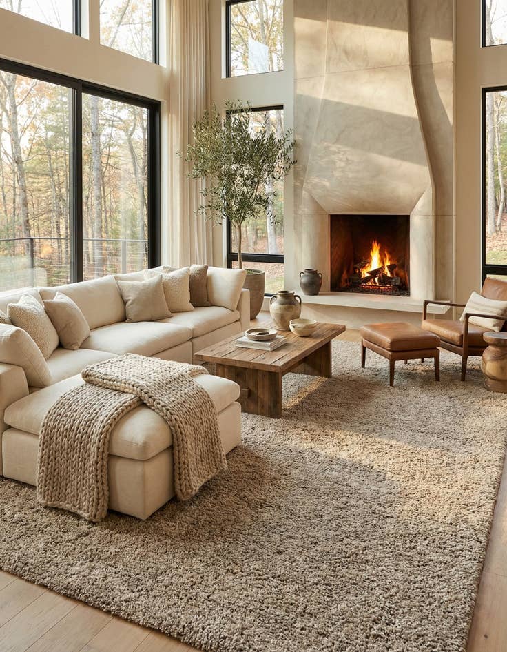 Detail image of  10' x 14' 1  Hand Woven Haka Deluxe Shag Rug