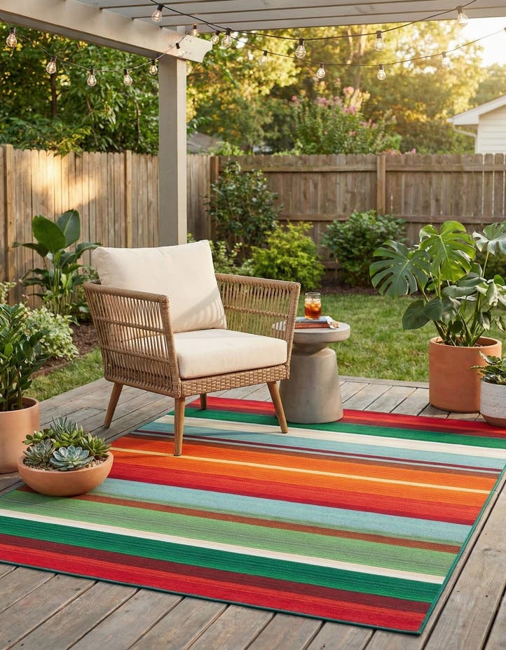 4' x 6' Easy-Clean Modern Indoor / Outdoor...