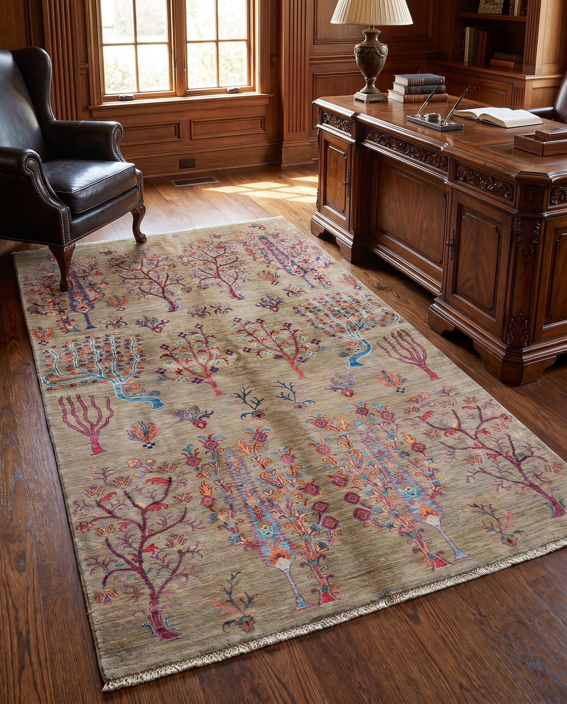 4' 11 x 8' Hand Knotted Ariana Ziegler Rug