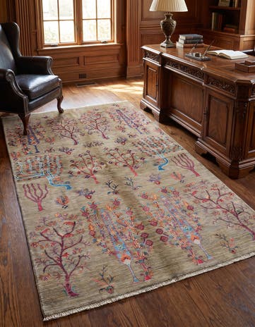 4' 11 x 8' Hand Knotted Ariana Ziegler Rug