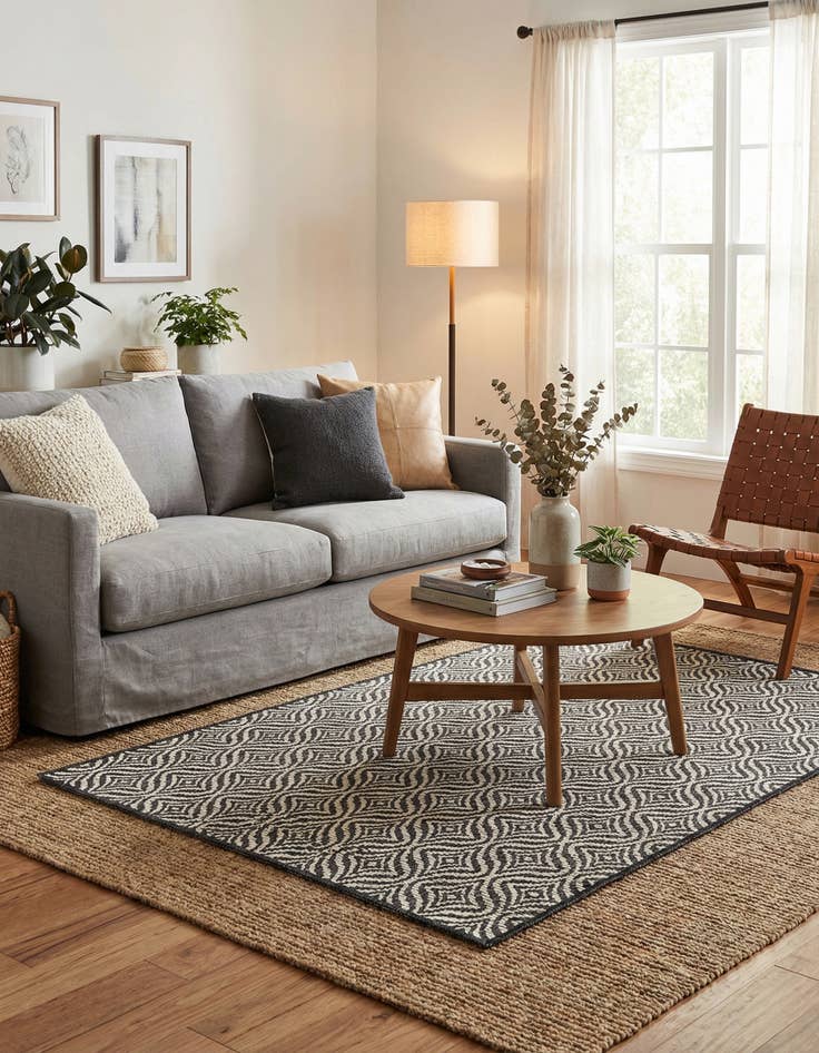 Detail image of 3' x 5' 3  Washable Trellis Indoor / Outdoor Rug