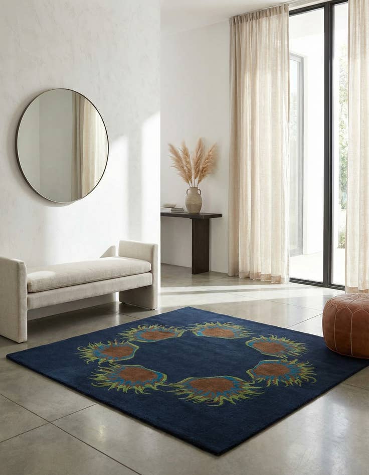 Detail image of 7' 5 x 7' 6 Luna Wool Square Rug