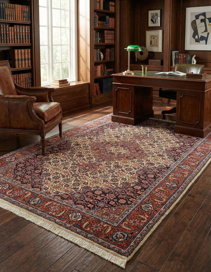 Detail image of 4' 3 x 6' 5  Hand Knotted Birjand Wool Rug