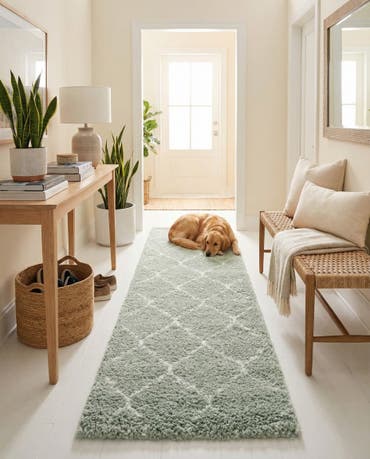  2' 7 x 6' Moroccan Shag Runner Rug