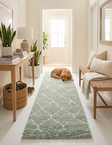 2' 7 x 6' Moroccan Shag Runner Rug