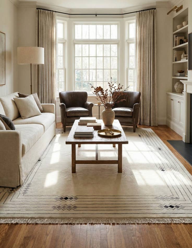 Detail image of 7' 10 x 10' 1  Hand Knotted Darya Wool Rug