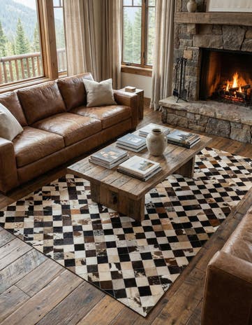 5' 1 x 8' Cowhide - Patchwork Rug