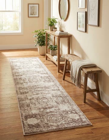 Light Brown Bexley Runner Rug