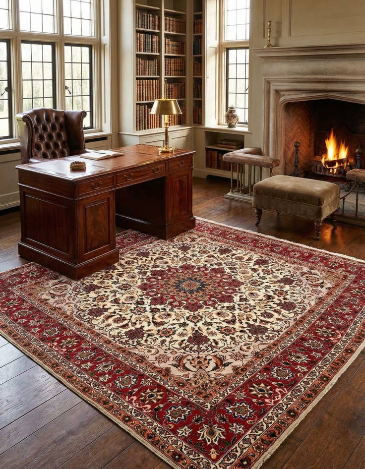 Detail image of  6' 6 x 6' 8 Tabriz Square Rug