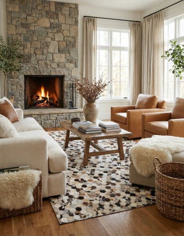 5' 2 x 8' Cowhide Rug