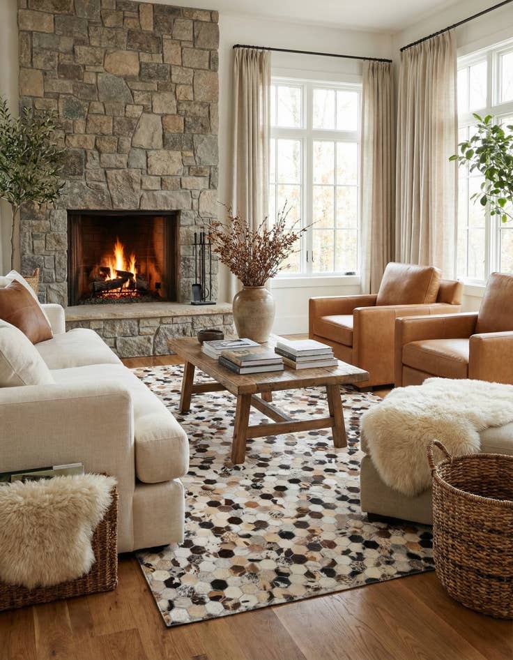 Detail image of  5' 2 x 8' Cowhide Rug