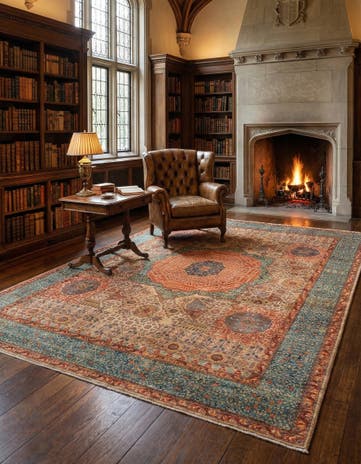 9' 4 x 12' Hand Knotted Amina Rug