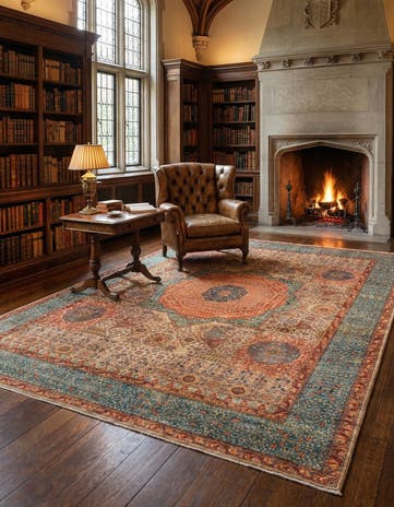 9' 4 x 12' Hand Knotted Amina Rug