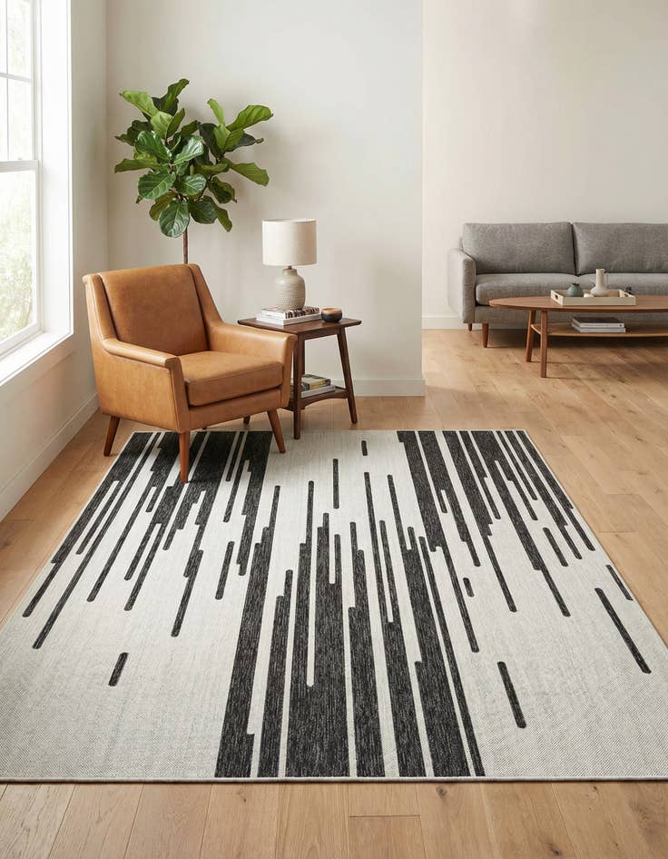 Detail image of 7' x 10' Easy-Clean Modern Indoor / Outdoor Rug