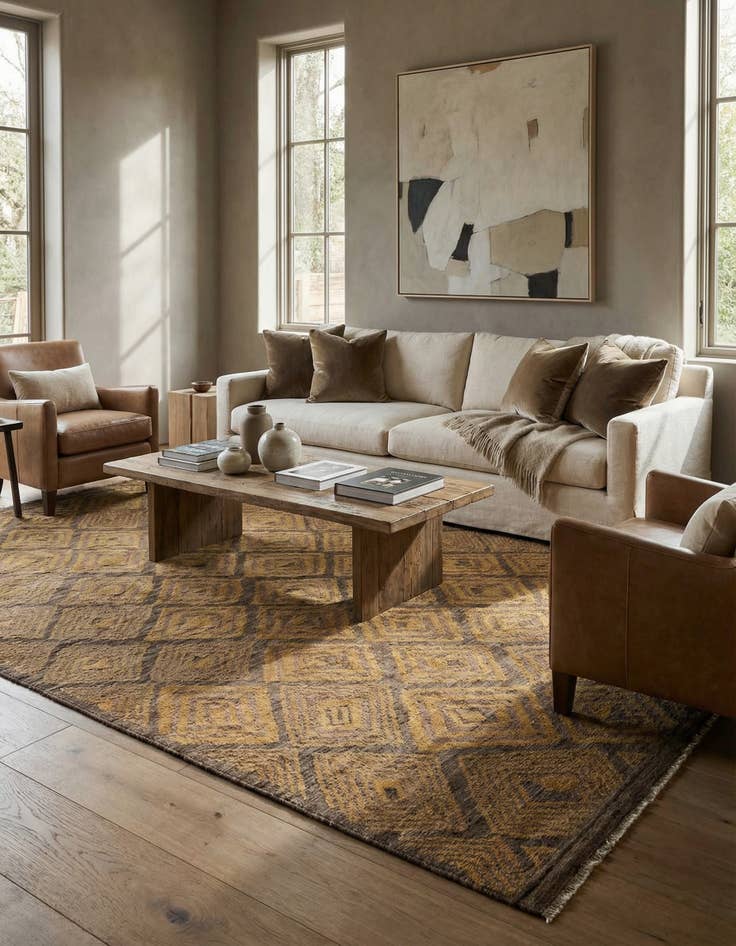 Detail image of  9' 2 x 12'  Hand Knotted Darya Wool Rug