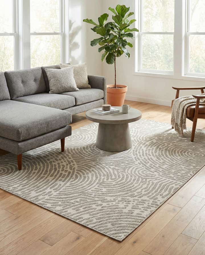 6' x 9' Easy-Clean Modern Indoor / Outdoor Rug