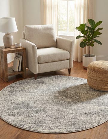 Gray Finsbury Round Rug