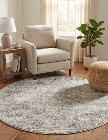 Gray Finsbury Round Rug