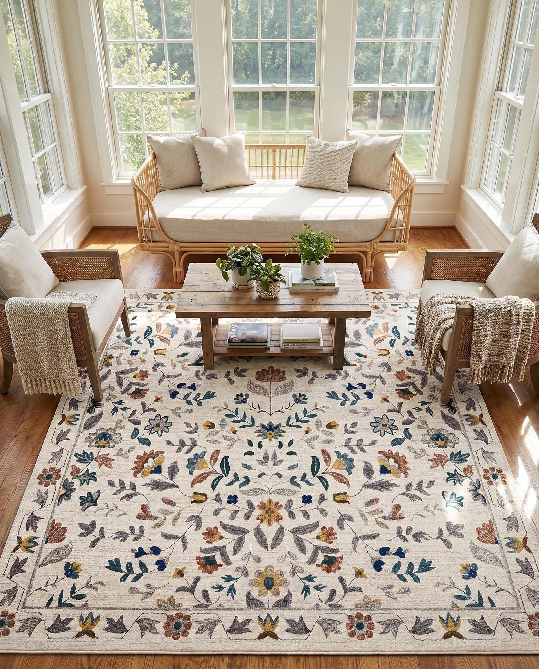 8' x 8' Blossom Square Rug