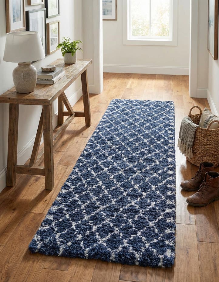2' 7 x 6' Moroccan Shag Runner Rug
