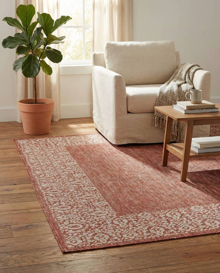 Detail image of 4' x 6' Easy-Clean Border Indoor / Outdoor Rug