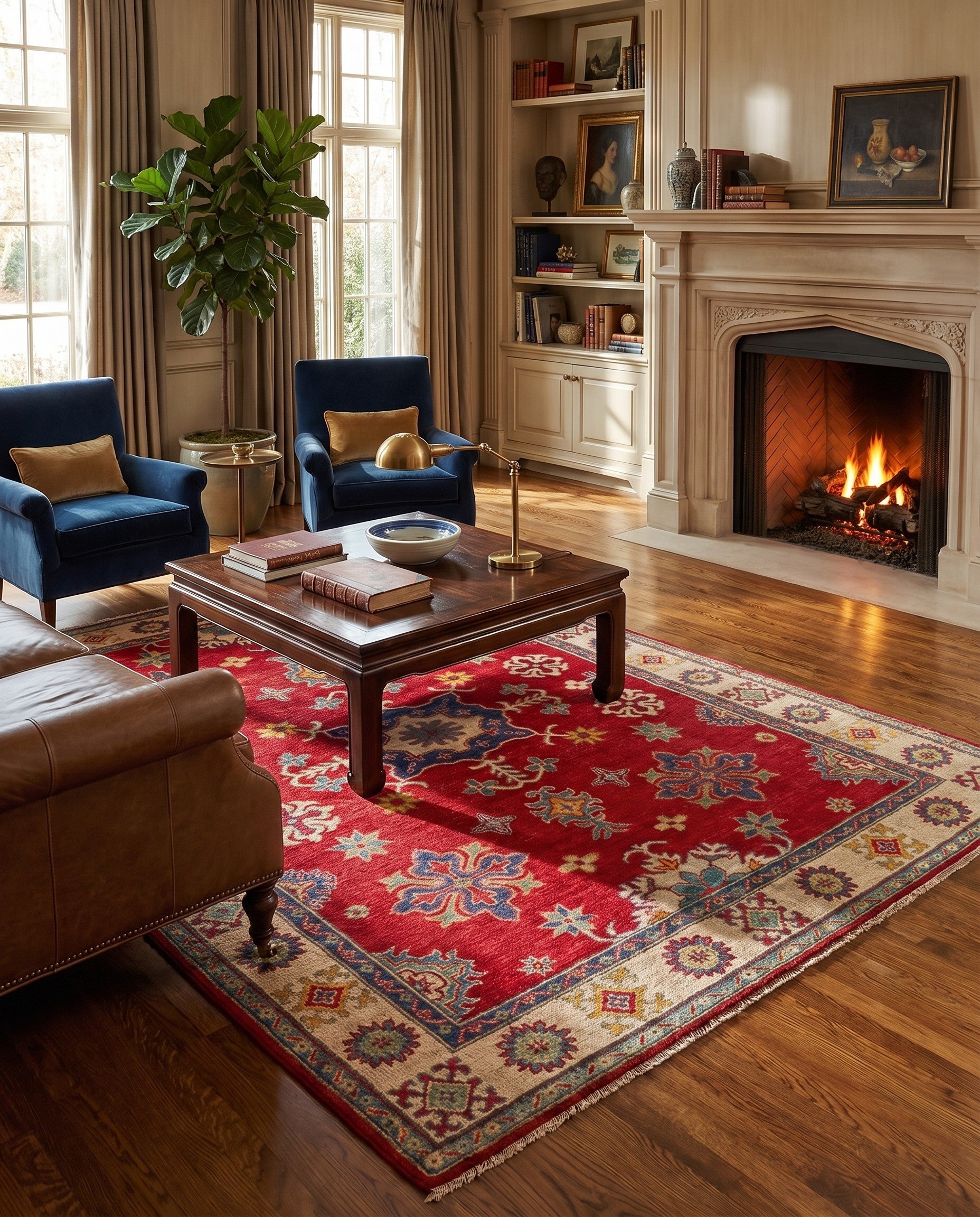 5' x 7' Hand Knotted Kazak Rug