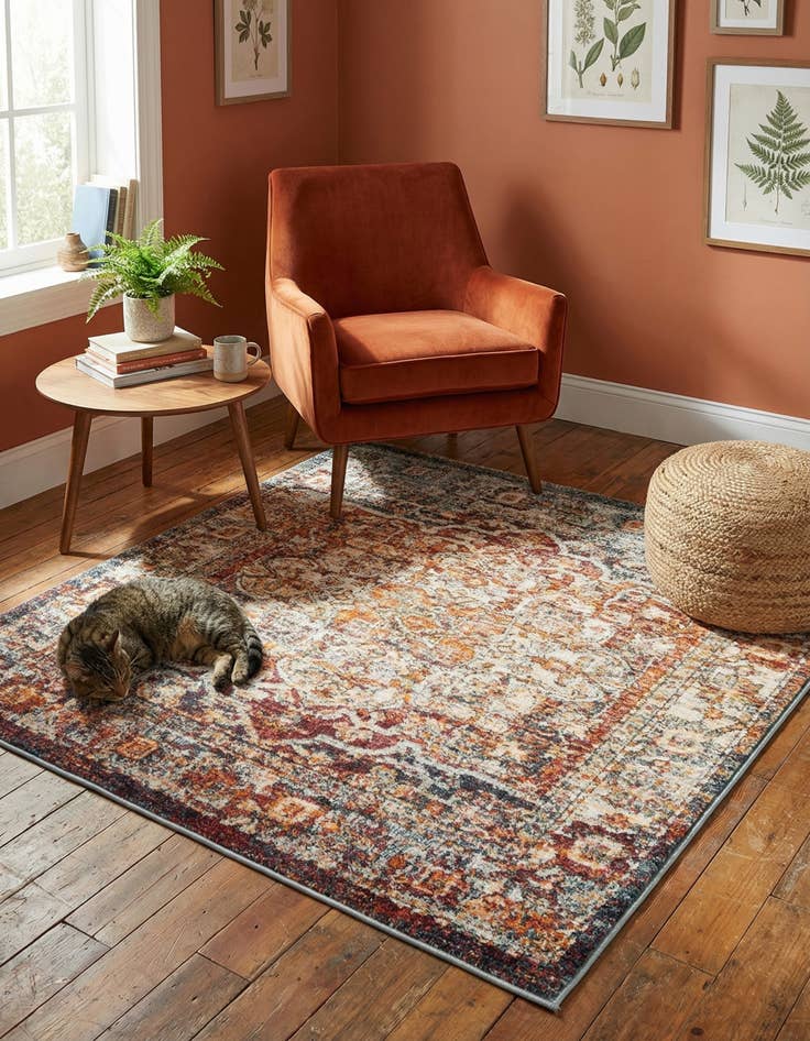 Detail image of  4' x 4' Isabella Square Rug