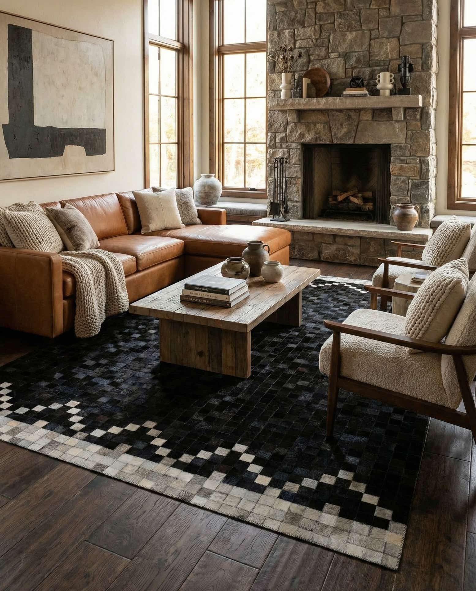5' 1 x 7' 11 Cowhide - Patchwork Rug