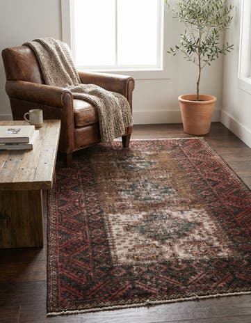 3' 9 x 6' 4 Hand Knotted Ultra Vintage Persian Wool Rug