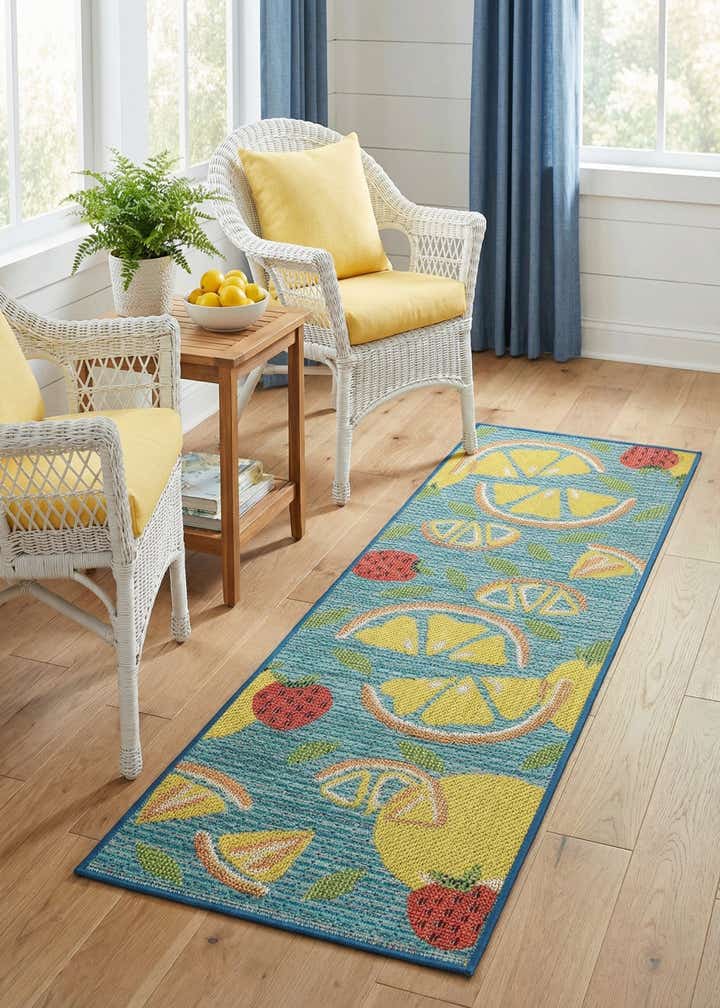 2' x 6' 1 Easy-Clean Baja Indoor / Outdoor Runner Rug