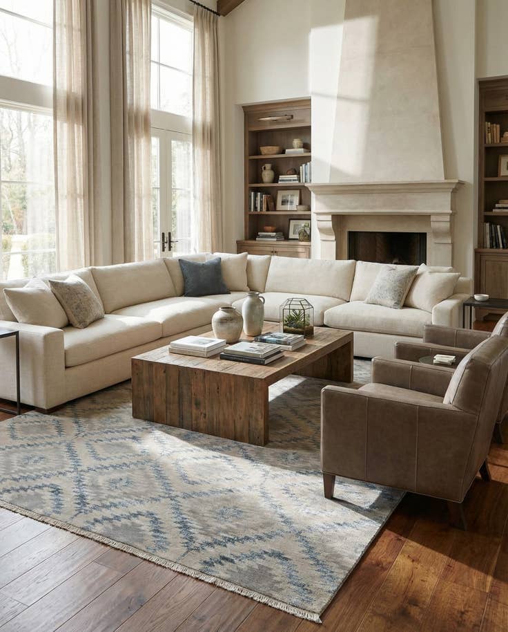 Detail image of 9' 5 x 13' Hand Knotted Darya Rug
