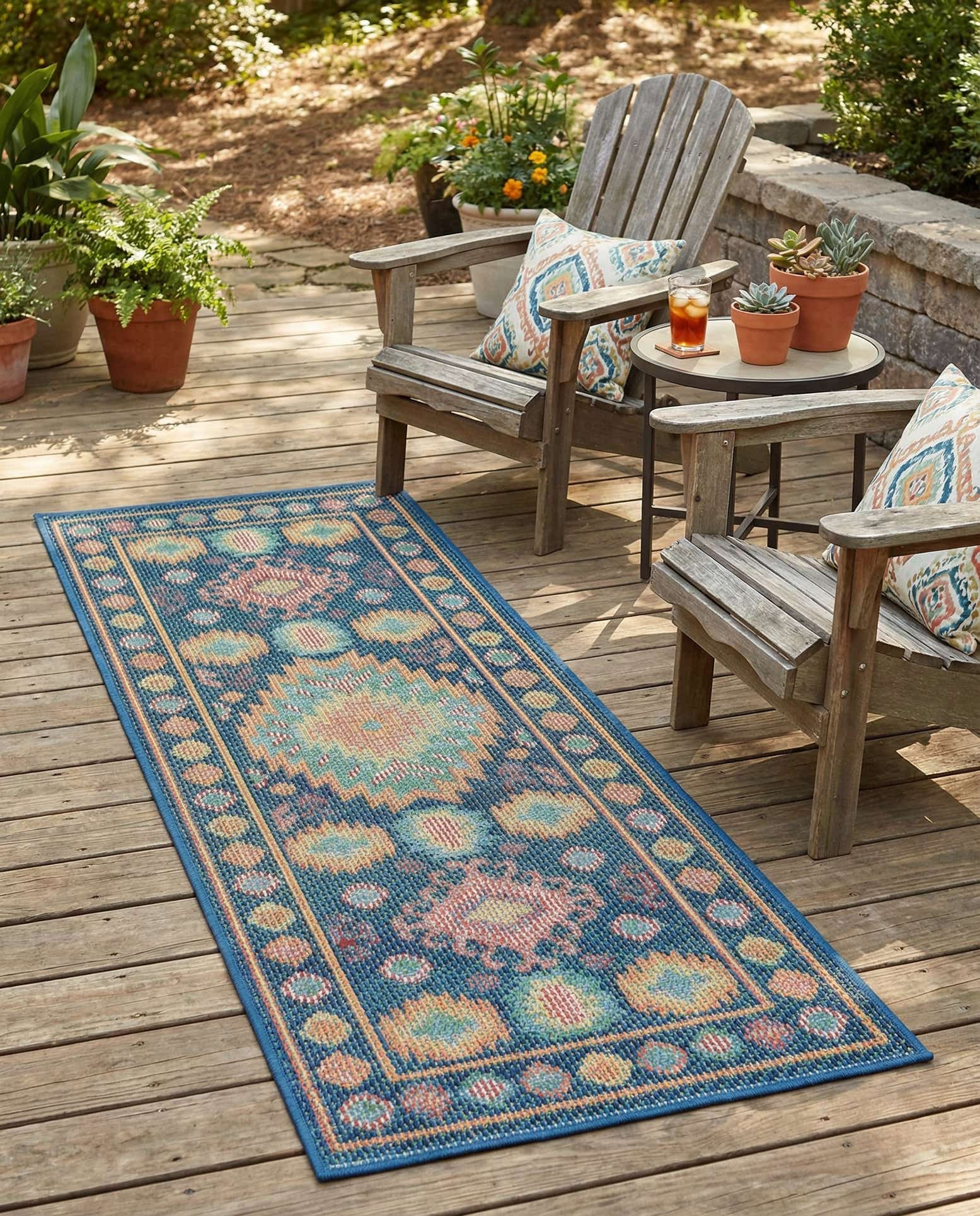 2' x 5' 1 Easy-Clean Baja Indoor / Outdoor Runner Rug