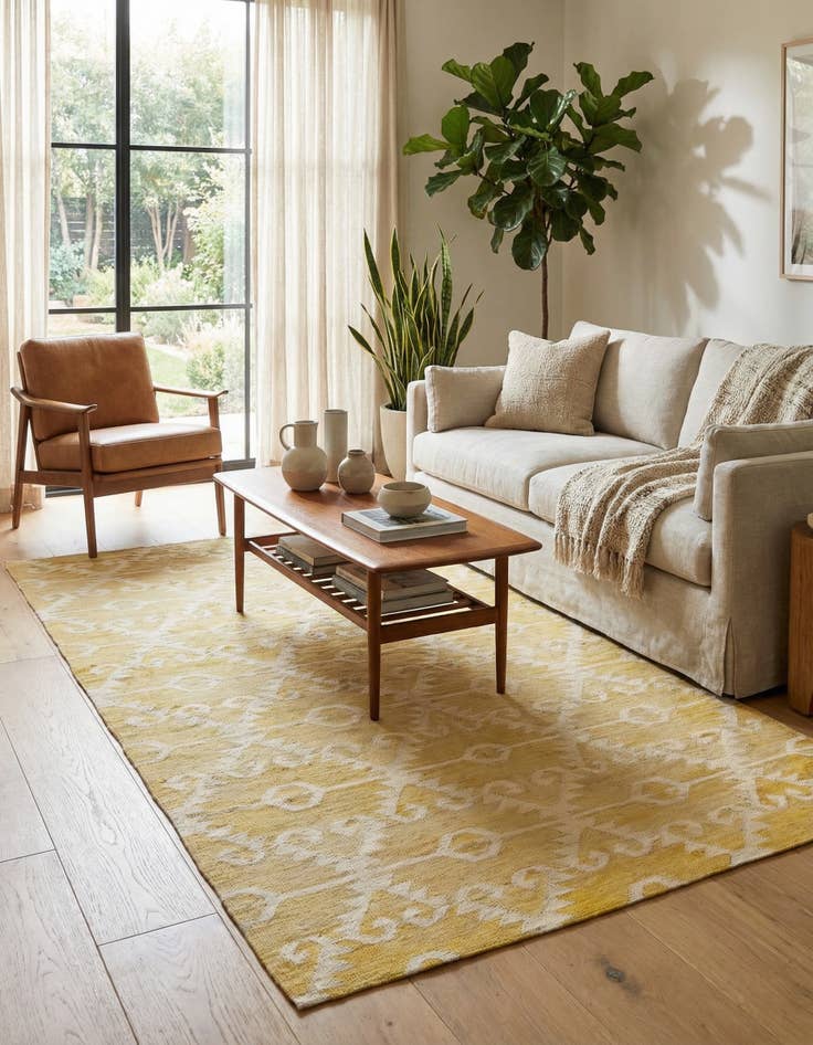 Detail image of 5' 2 x 8' 3  Hand Woven Kilim Modern Wool Rug