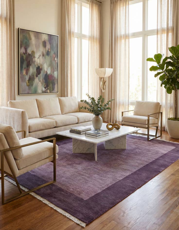 Detail image of 6' 8 x 9' 10  Hand Knotted Darya Wool Rug