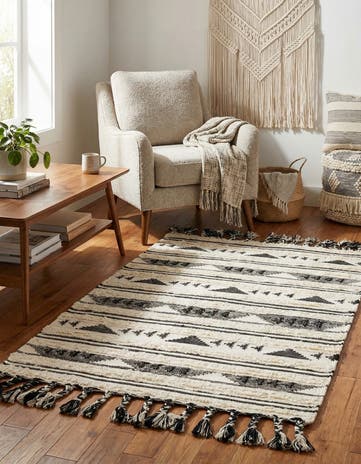 4' 1 x 6' 1 Hand Woven Arizona Wool Rug