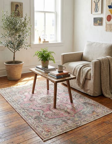 3' 2 x 4' 7 Hand Knotted Ultra Vintage Persian Wool Rug