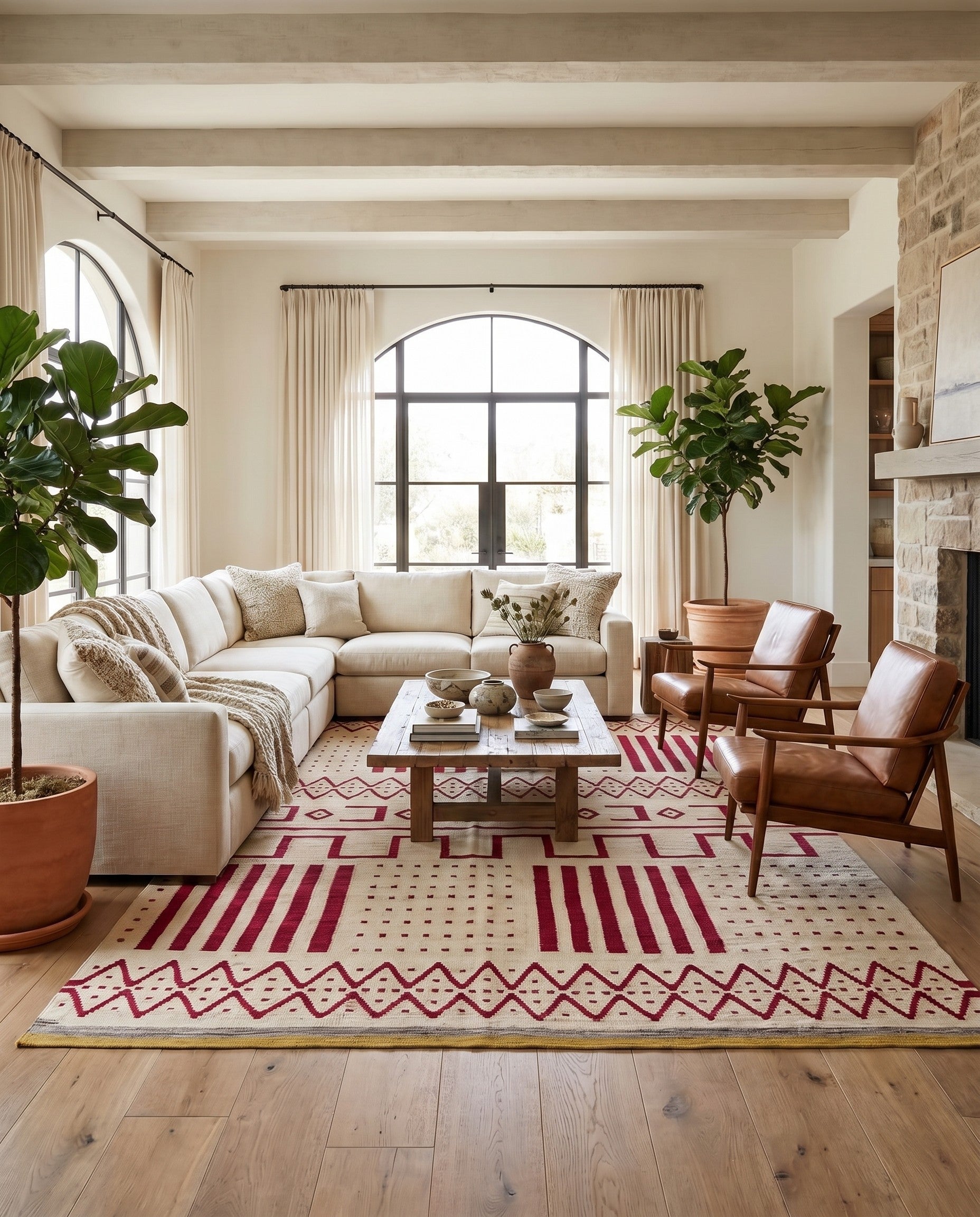 6' 9 x 9' 10 Hand Woven Kilim Modern Wool Rug