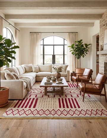 6' 9 x 9' 10 Hand Woven Kilim Modern Wool Rug