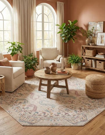Ivory Deepa Octagon Rug
