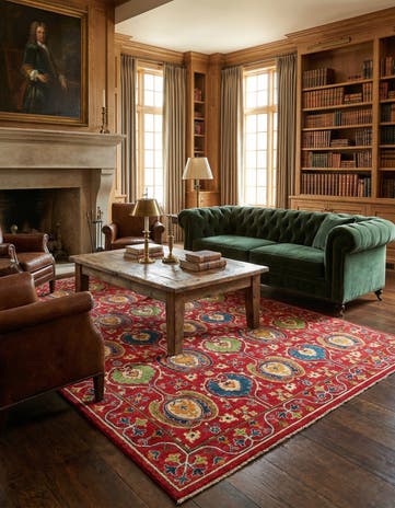 6' 8 x 10' 4 Hand Knotted Kazak Rug
