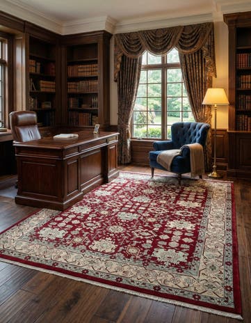 8' 2 x 10' 2 Hand Knotted Indo Tabriz Wool Rug