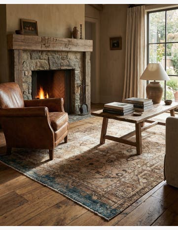 4' 3 x 7' Hand Knotted Ultra Vintage Persian Wool Rug