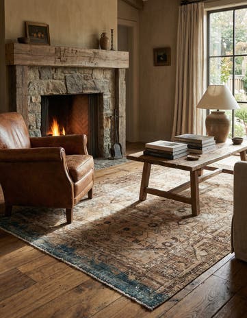 4' 3 x 7' Hand Knotted Ultra Vintage Persian Wool Rug