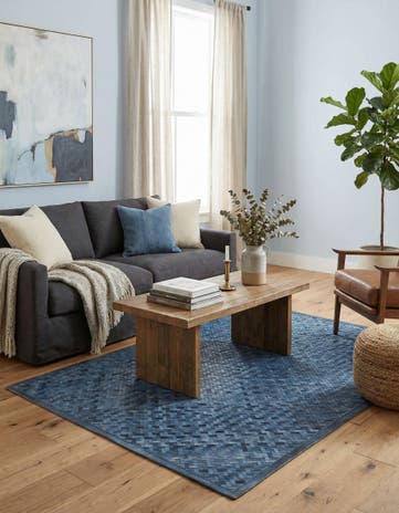 4' x 6' Cowhide Leather Rug