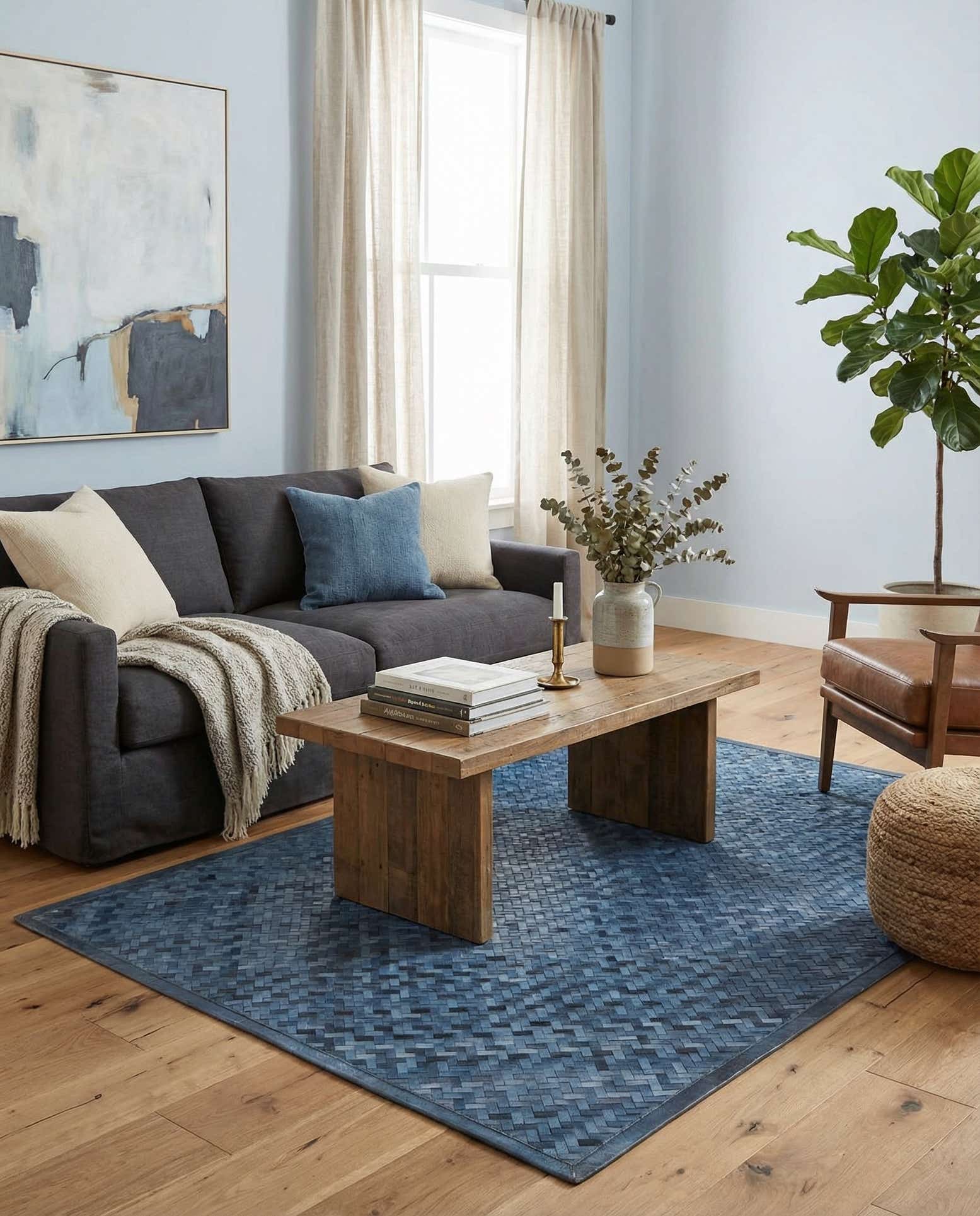 4' x 6' Cowhide Leather Rug