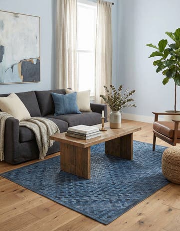 4' x 6' Cowhide Leather Rug