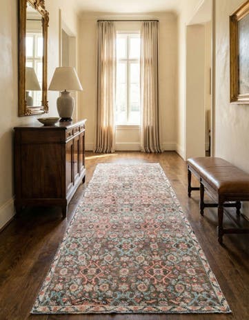 2' 9 x 8' 8 Hand Knotted Ultra Vintage Persian Wool Runner Rug