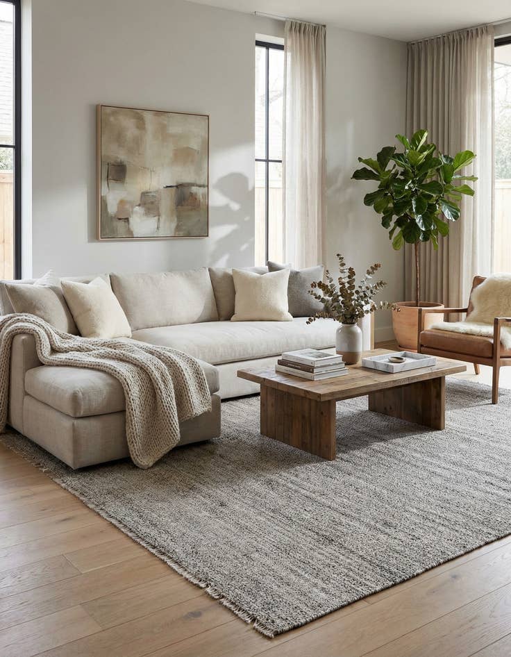 Detail image of 8' 7 x 9' 6  Hand Woven Kilim Modern Wool Rug